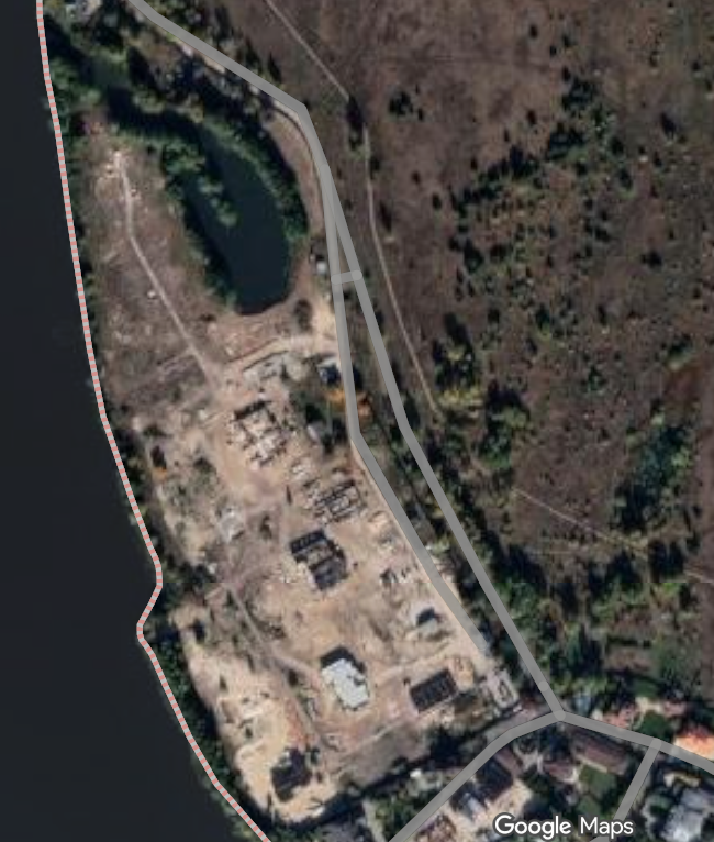 Satellite images of the construction site of the “Dynasty” housing cooperative. The village of Kozin in the Kyiv region