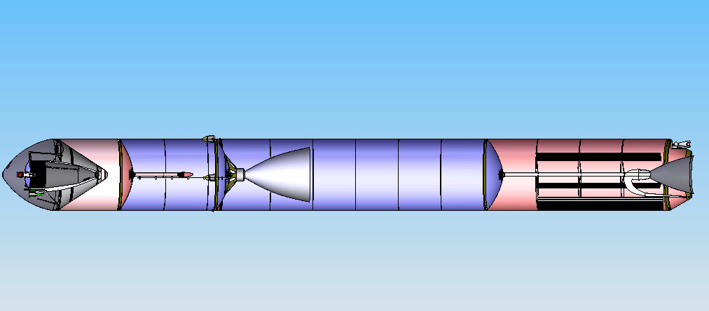 ICBM layout according to early sketches, by the Makeyev State Rocket Center