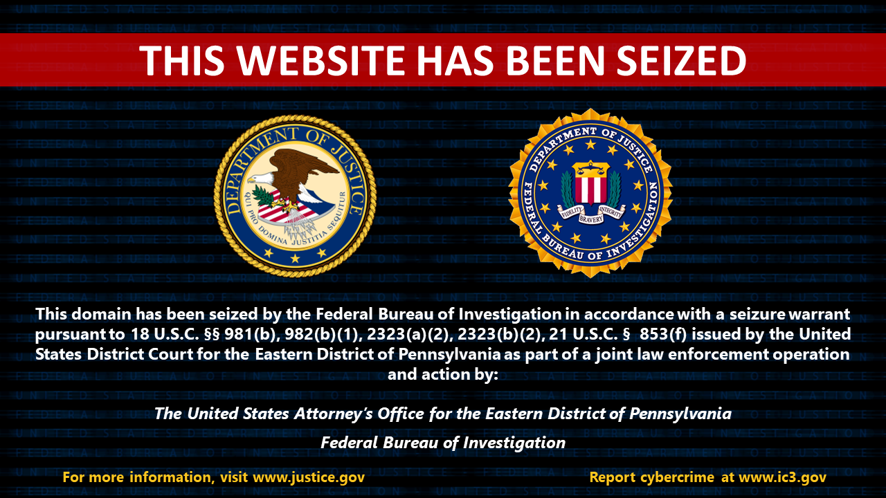An FBI banner on one of the 32 domains of Operation Doppelgänger seized by the US Department of Justice in September 2024. Some of them impersonated the websites of well-known media outlets, including Der Spiegel, Le Monde and The Washington Post. Graphic: FBI, public domain.
